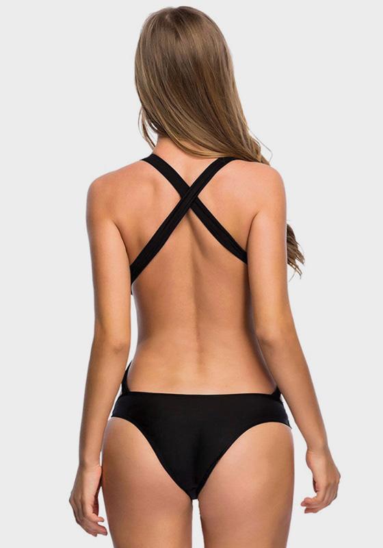 Laer High Neck Strappy One Piece