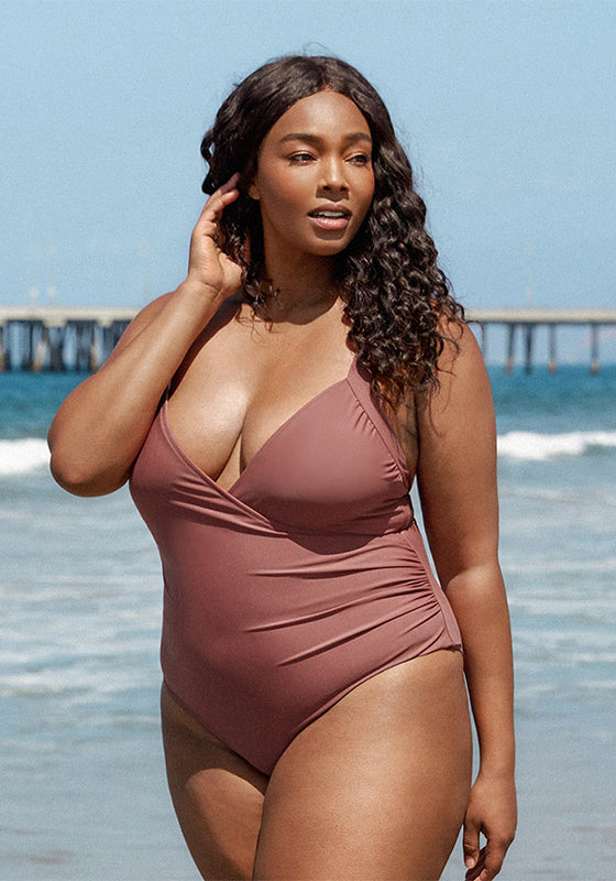 Solid Light Coral One Piece