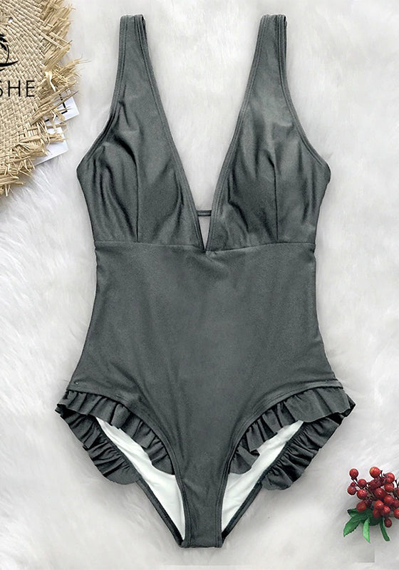 Solid Grey One-piece