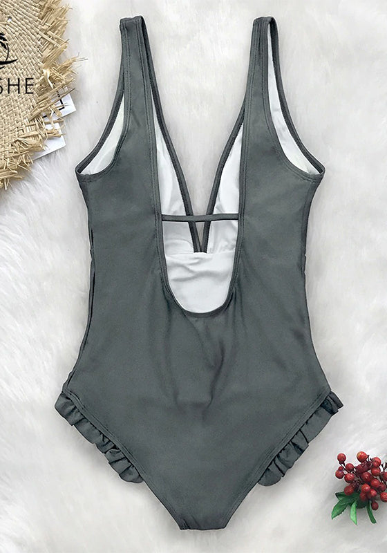 Solid Grey One-piece