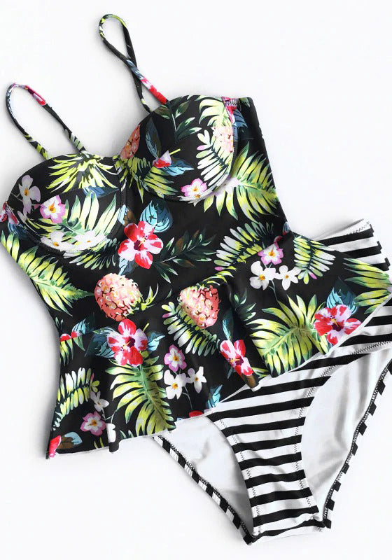 Ruffle High-waist Bikini Set