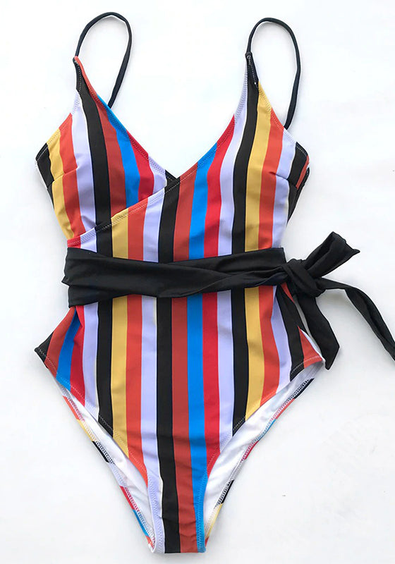 Tropic Of Discusssion Stripe One-piece