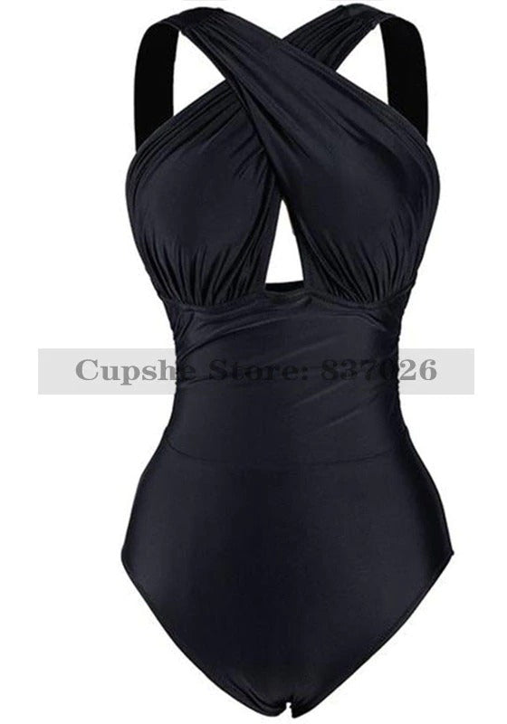 Black Deep Feelings Cross One-piece