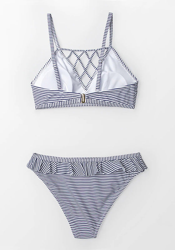 Ruffle High-waist Bikini Set