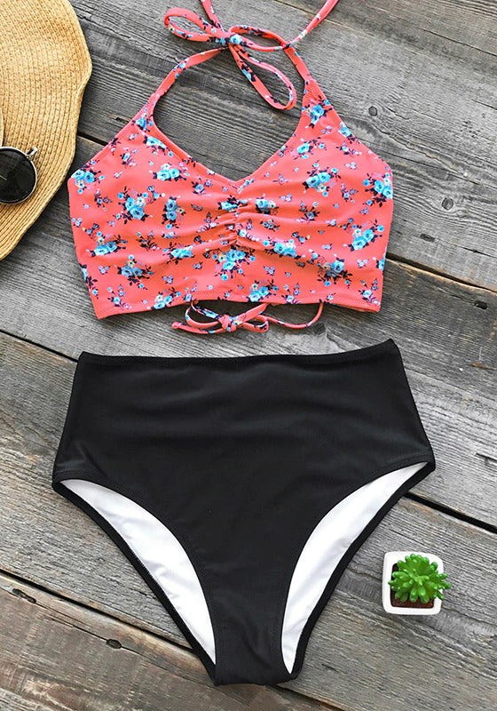 Flower Print Tank Bikini Set