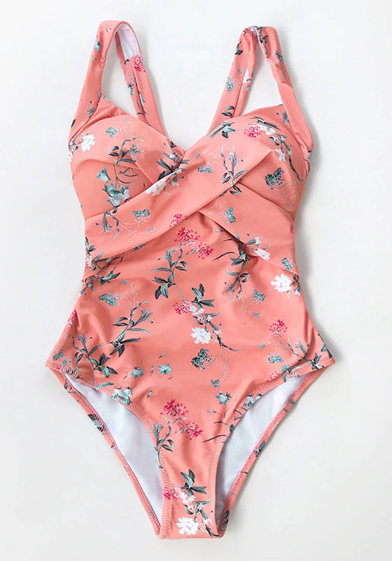 Pink Floral One-Piece