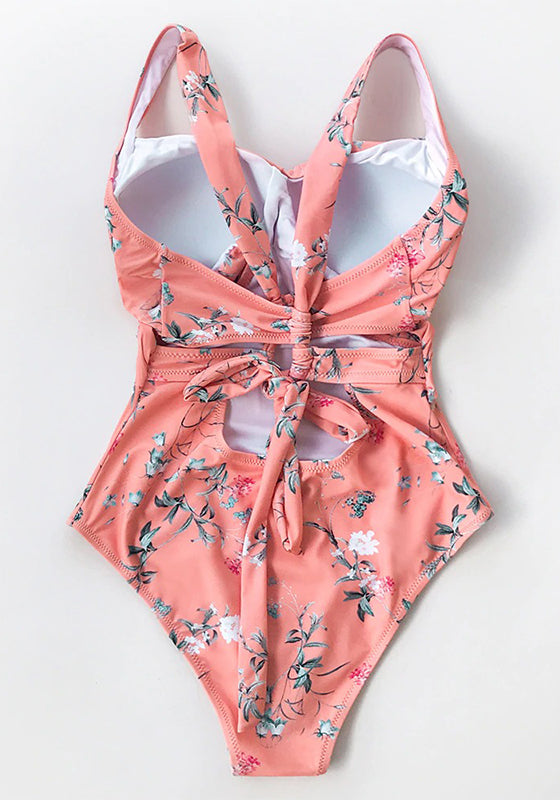 Pink Floral One-Piece