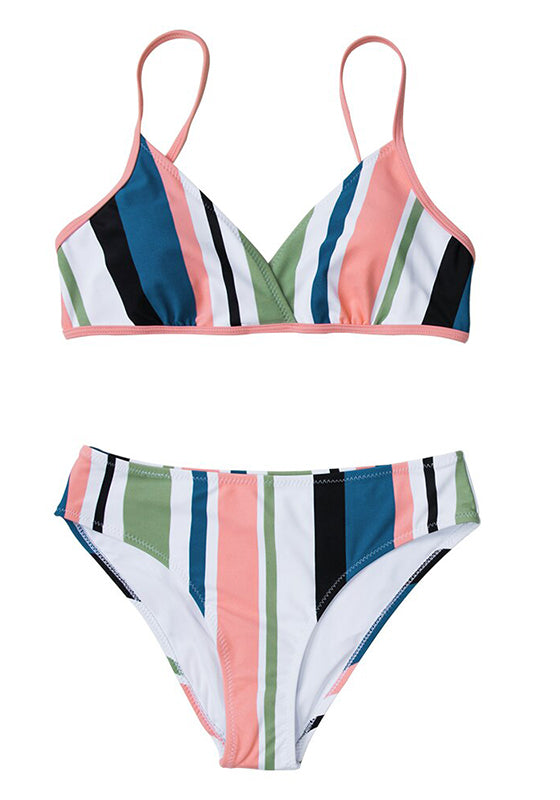 Colorful Striped Bikini Set