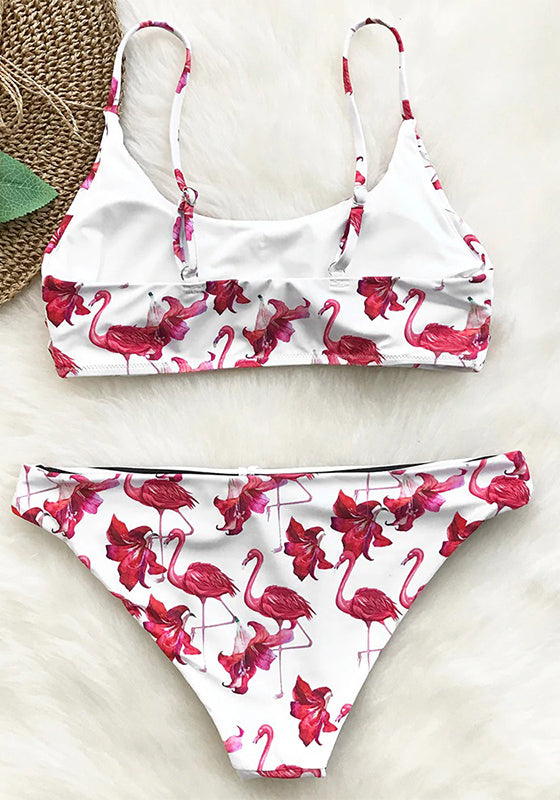 Flamingo Free To Fly Print Bikini Set