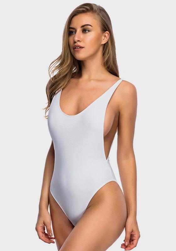 Nude Tummy Cut Out One Piece