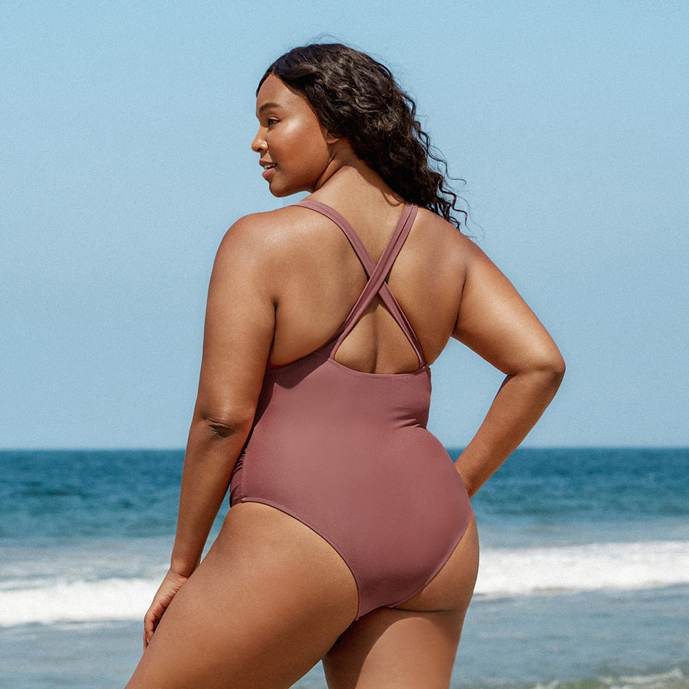 Solid Light Coral One Piece